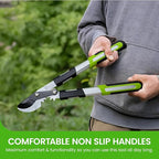 Garden Guru Power Bypass Loppers Tree Trimmer Clipper – 3X Cutting Power Gardening Pruner with High Carbon Steel Blade