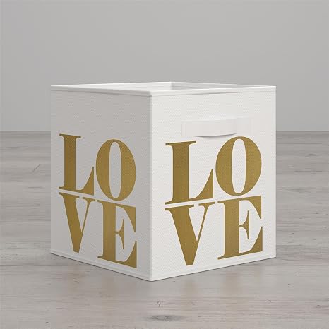 Little Seeds LOVE Print Bin, Gold