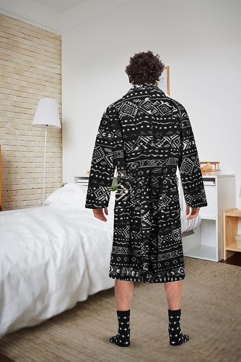 Mad Dog Mens Fleece Sherpa Robe for Men - Fluffy Bathrobe, Lightweight, Full Length Winter Robe, House Coat