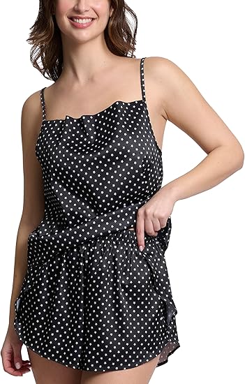Mad Dog Satin Pajama Set For Women - Luxurious 2 Piece Silky Feel PJ Lounge Short Set, Elegant Nightwear, Silk Like Sleepwear