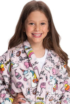 Mad Dog Fleece Kids Robe, Hooded Long Bathrobe, Plush Boys Girls Children & Toddlers Bath robes for Indoor Activities