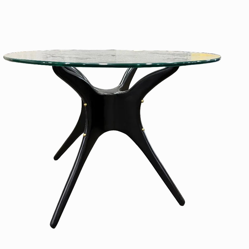 Organic Modernism Medium Brass Glass Table