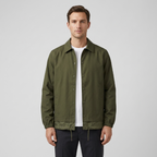 Five Four Olive Green Snap Front Coach Jacket
