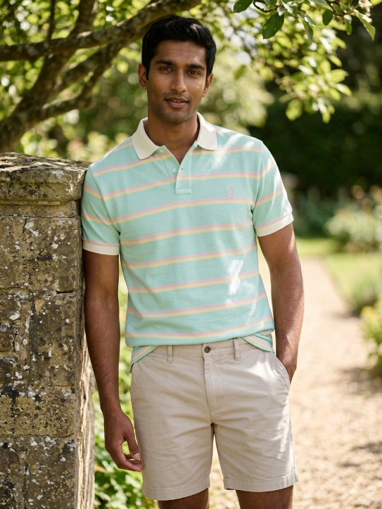 Polo Ralph Lauren Pastel Multi-Stripe Pique Polo