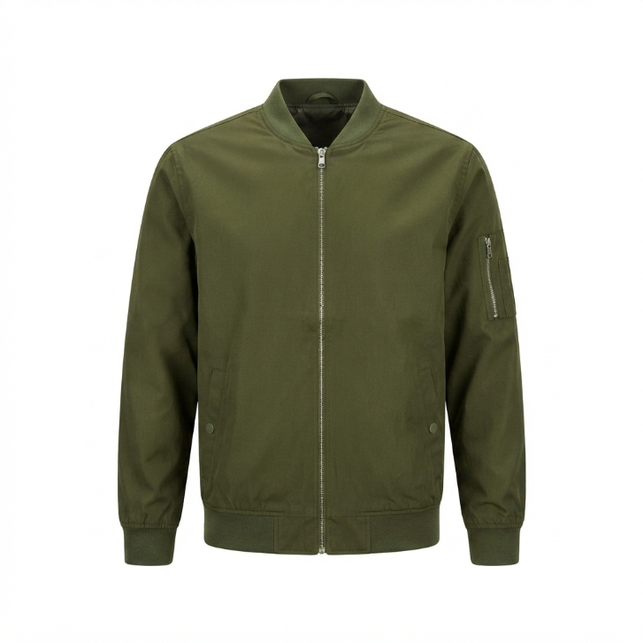 Five Four Olive Green Flight Bomber Jacket