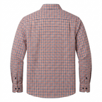 Five Four Orange Navy & White Plaid Long Sleeve Shirt - Orange / Navy / Size Large