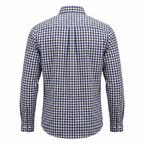 Five Four Gingham Check Long Sleeve Shirt Blue/Brown - Size 2XL