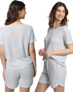Mad Dog Women's Waffle Knit Pajama Set – Short Summer Pajamas with Shorts - Soft Comfy PJ - Breathable Loungewear Size S-XXL