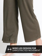Mad Dog Lounge Women's Pajama Pants, Wide-Leg Cropped Capris, Casual Night Sleep Summer PJ Bottoms for Ladies