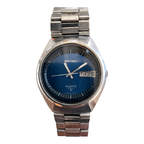 Vintage Seiko 4004 0903-8019 Blue Day-Date Quartz Watch- Requires a Battery