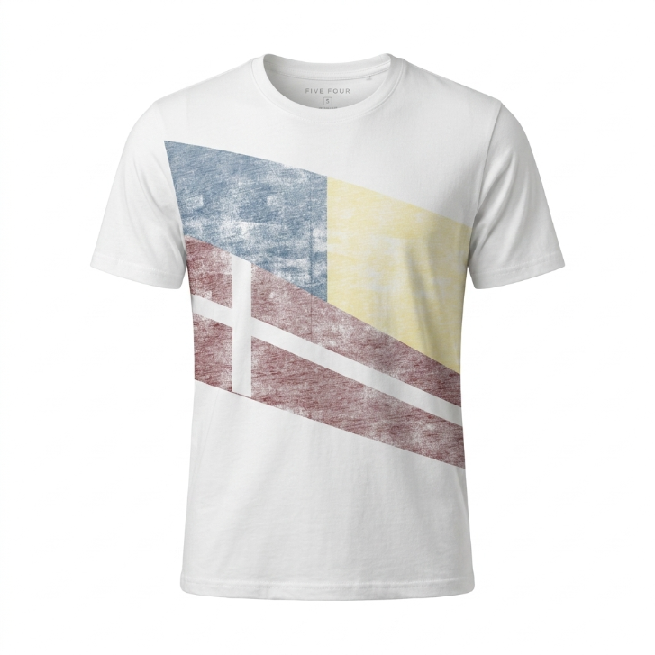 Five Four Geometric Graphic T-Shirt - White
