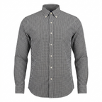 Five Four Black & White Gingham Check Long Sleeve Shirt - Black / White / Size Large