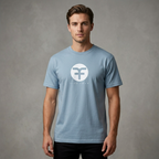Five Four Circular Circle Logo Graphic T-Shirt Light Blue
