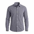 Five Four Purple & White Micro Gingham Check Long Sleeve Shirt