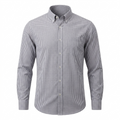 Five Four Purple Micro Gingham Check Long Sleeve Shirt - Purple / White / Size Large