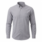 Five Four Purple Micro Gingham Check Long Sleeve Shirt - Purple / White / Size Large