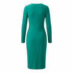 Lauren Ralph Lauren Green Long Sleeve Wrap Dress Size 4