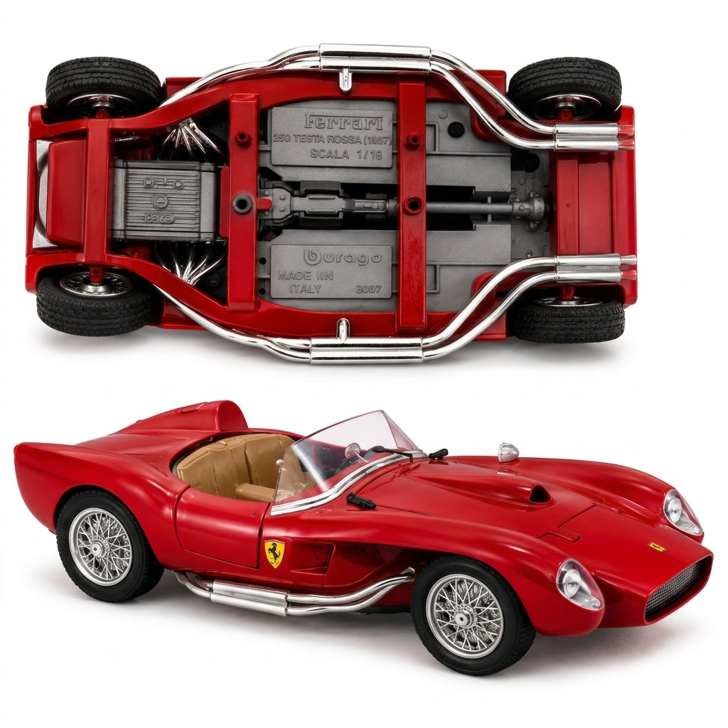 Vintage Bburago Ferrari 250 Testa Rossa 1957 Red 1:18 Diecast Model – Made in Italy