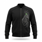 Five Four Graphic Bomber Jacket Black & Neon Green