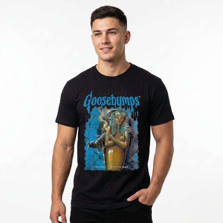Goosebumps Return of the Mummy T-Shirt -Black- Officially Licensed R.L. Stine Graphic Tee
