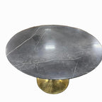Organic Modernism 48“ Round Marble Dining Table w/ Brass Base - Showroom Floor Sample New (Copy)