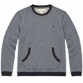 Five Four Men’s Heather Blue Gray Crewneck Sweatshirt Kangaroo Pocket Size L