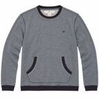 Five Four Men’s Heather Blue Gray Crewneck Sweatshirt Kangaroo Pocket Size L