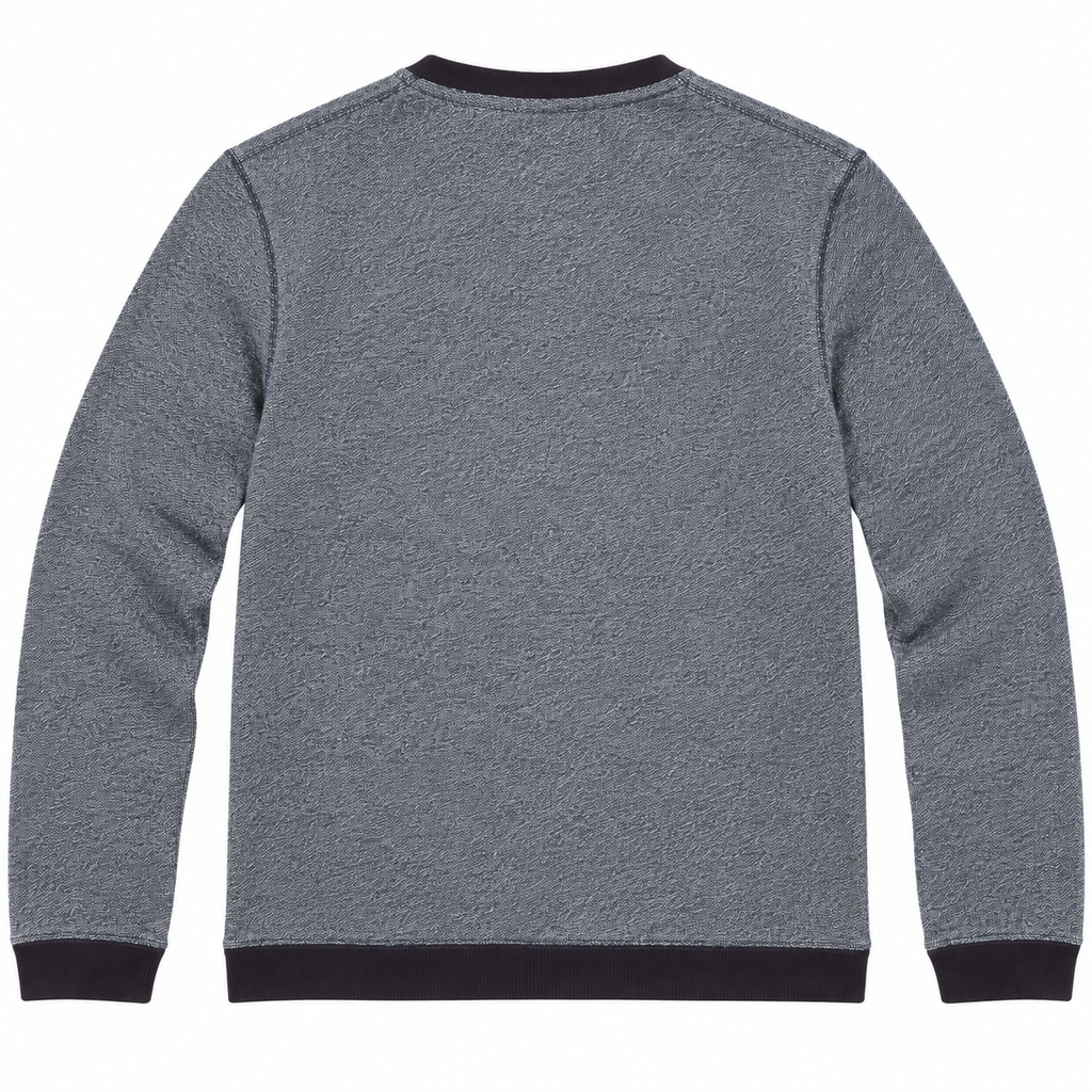 Five Four Men’s Heather Blue Gray Crewneck Sweatshirt Kangaroo Pocket Size L