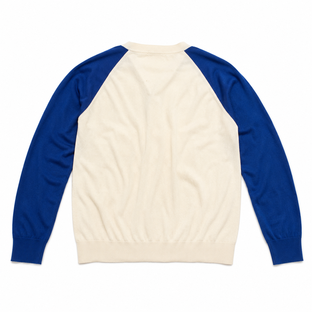 Five Four x Poggy The Man Men's Cream Blue Raglan Cardigan Large