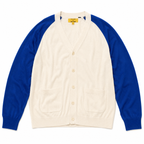 Five Four x Poggy The Man Men's Cream Blue Raglan Cardigan Large