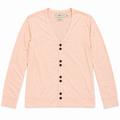 Five Four Blush Pink V-Neck Button Front Cardigan Long Sleeve Size M