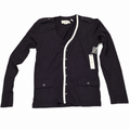 Five Four Men’s Black Contrast Trim Button Front Cardigan – Size M