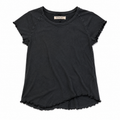 Free People We The Free Women's Distressed Short Sleeve Tee - Washed Black