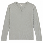 James Perse Men's Lightweight Hooded Long Sleeve Shirt - Gray