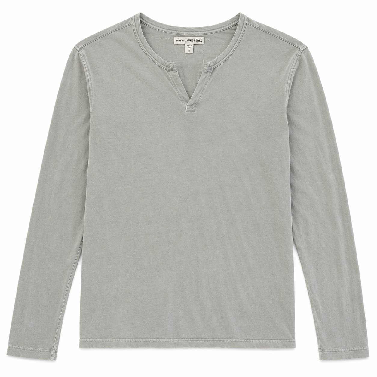 James Perse Men's Lightweight Hooded Long Sleeve Shirt - Gray