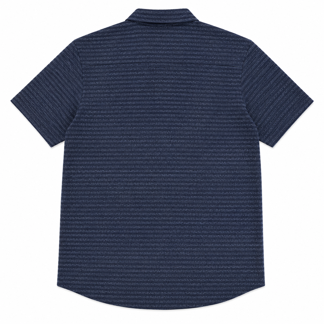Robert Barakett Ranger Men's Short Sleeve Knit Button-Up Shirt - Navy