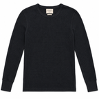 rag & bone Men's Black Waffle Knit Long Sleeve Thermal Shirt - Size M