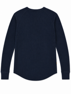 John Varvatos Long Sleeve Thermal Shirt - Waffle Knit/Navy