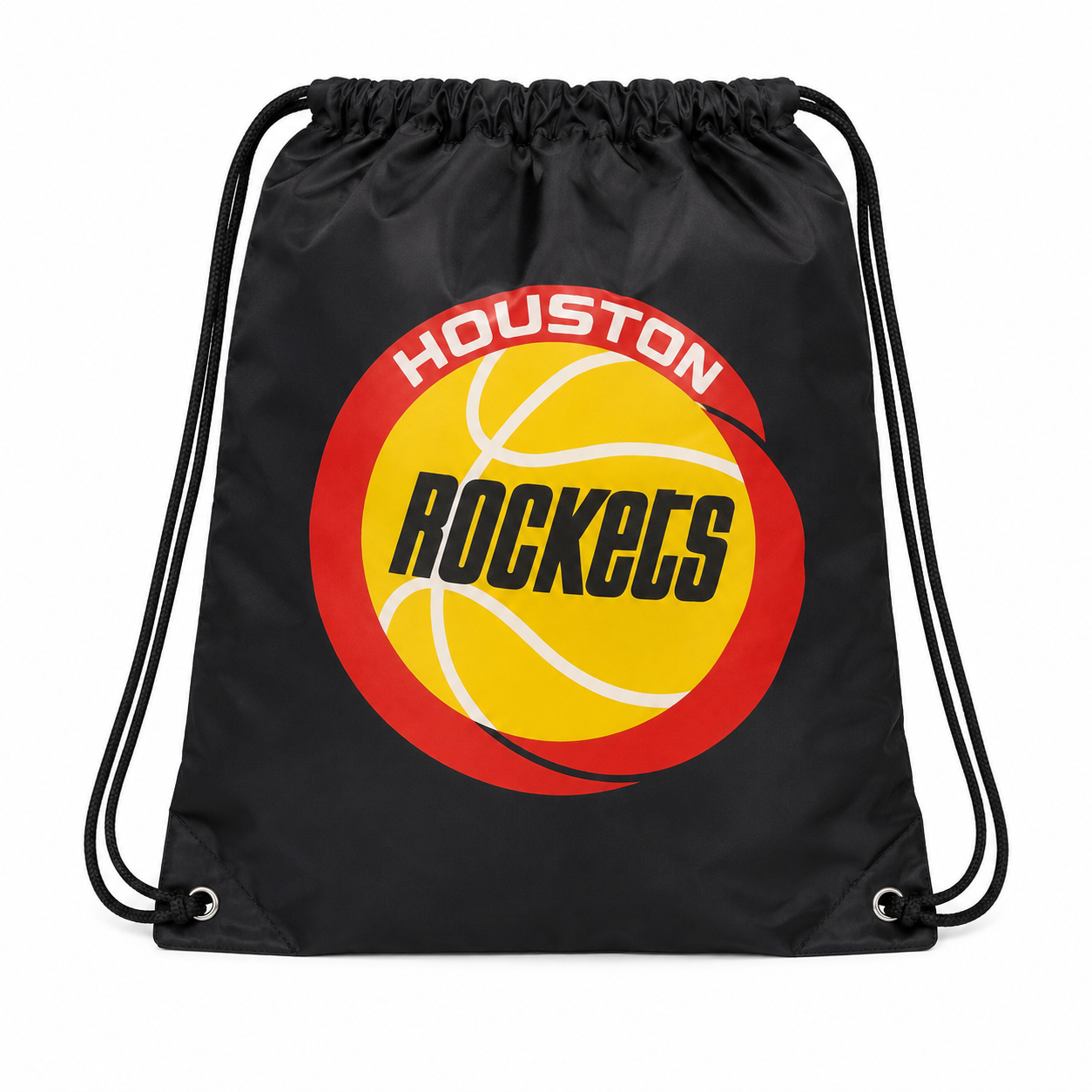 Houston Rockets Retro Logo Drawstring Bag - Black