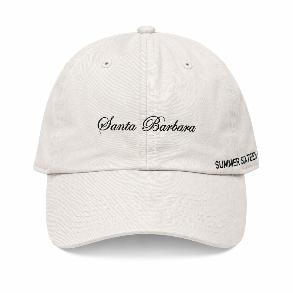 Santa Barbara Summer Sixteen Embroidered Baseball Cap - White
