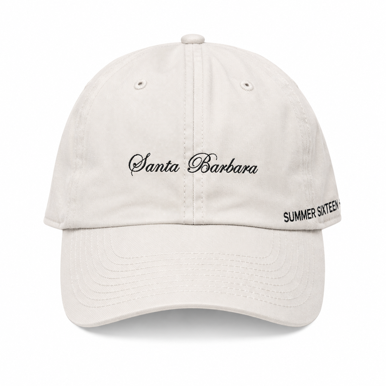 Santa Barbara Summer Sixteen Embroidered Baseball Cap - White