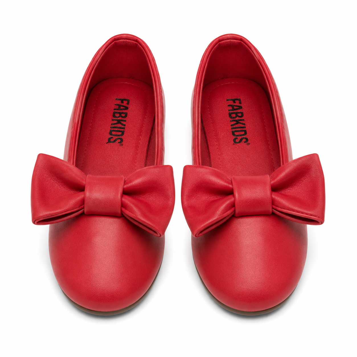 FabKids Bow Ballet Flats - Red