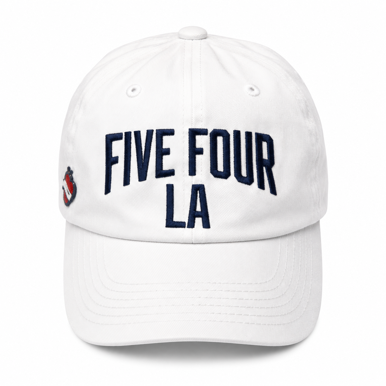 Five Four LA Embroidered Baseball Cap - White