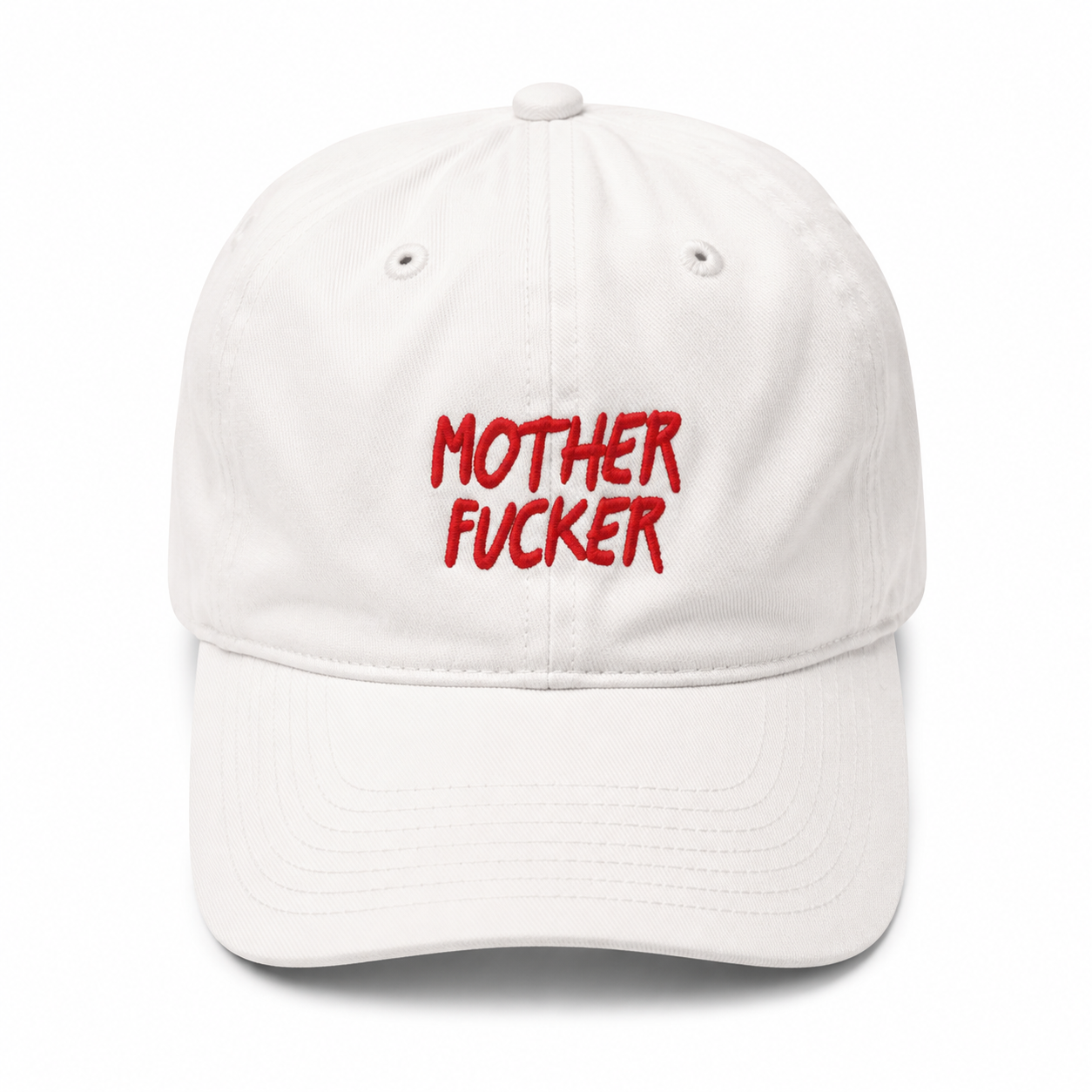 Young & Reckless Graphic Embroidered Baseball Cap - White/Red