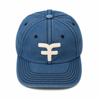 Five Four FF Logo Washed Denim Baseball Cap - Blue