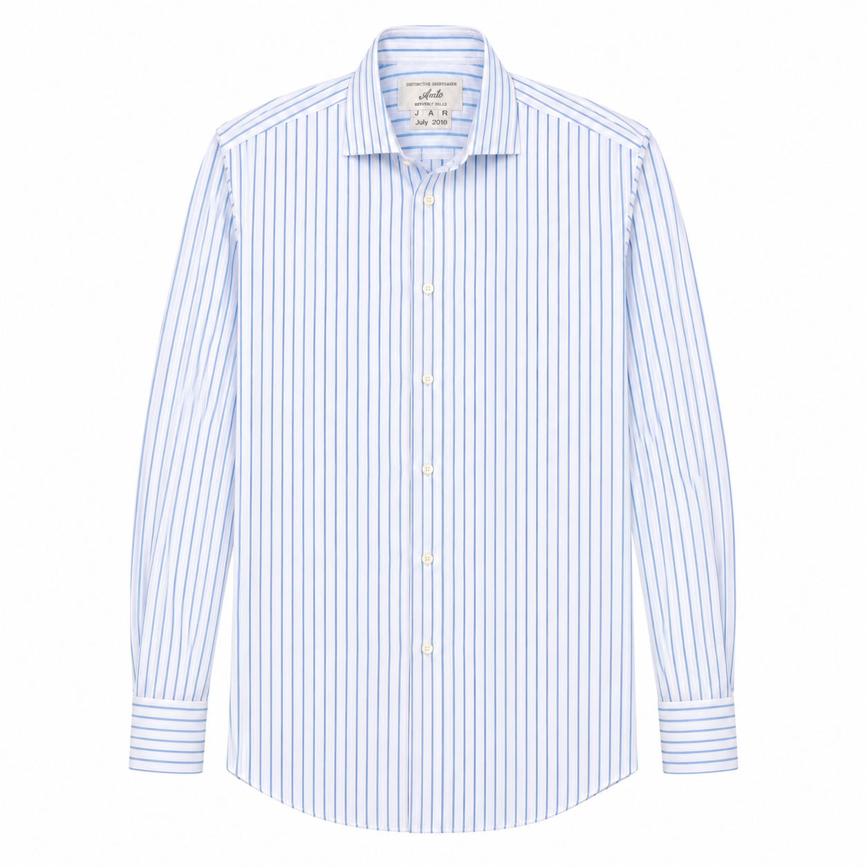 Anto Beverly Hills Men's Custom Dress Shirt - Blue Striped