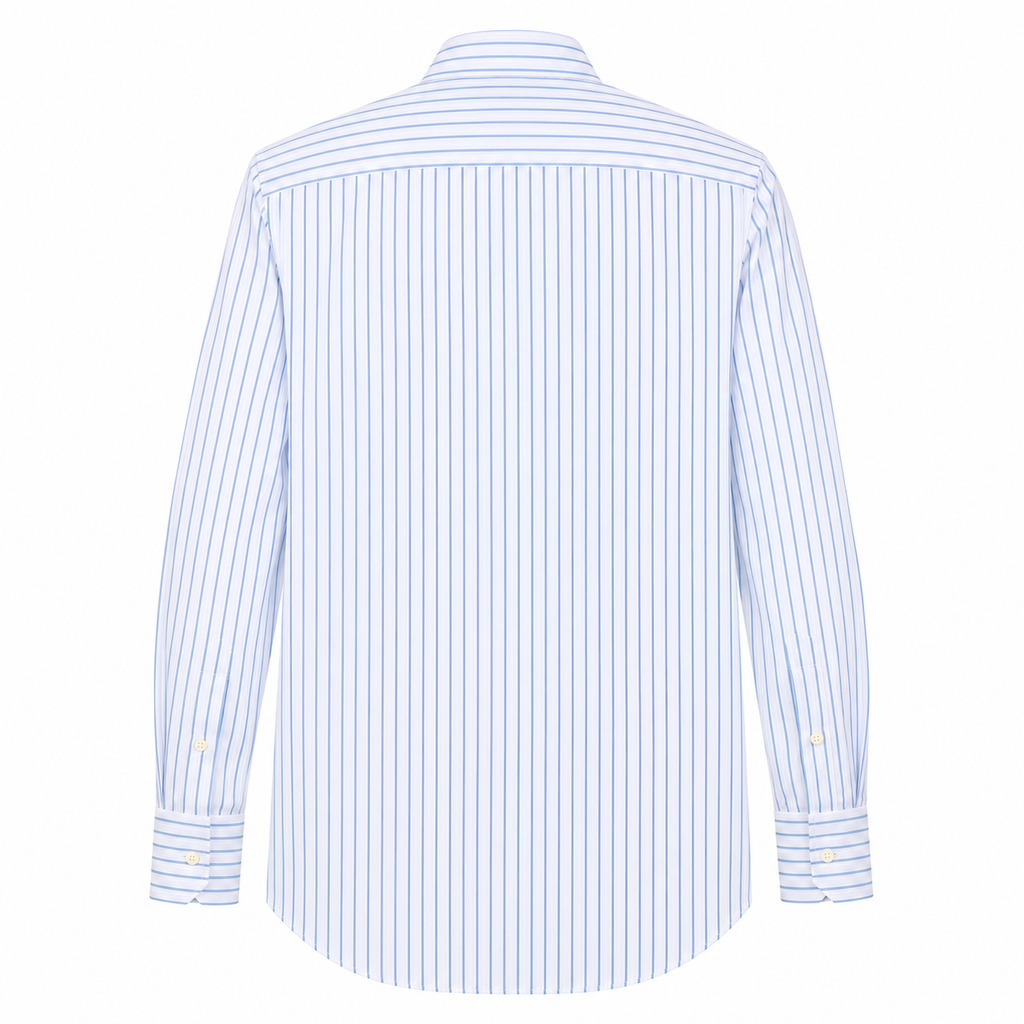 Anto Beverly Hills Men's Custom Dress Shirt - Blue Striped