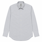 Anto Beverly Hills Men's Custom Dress Shirt - Light Gray Micro Check