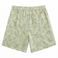 YOOX 8 Men's Botanical Print Drawstring Shorts - Light Green