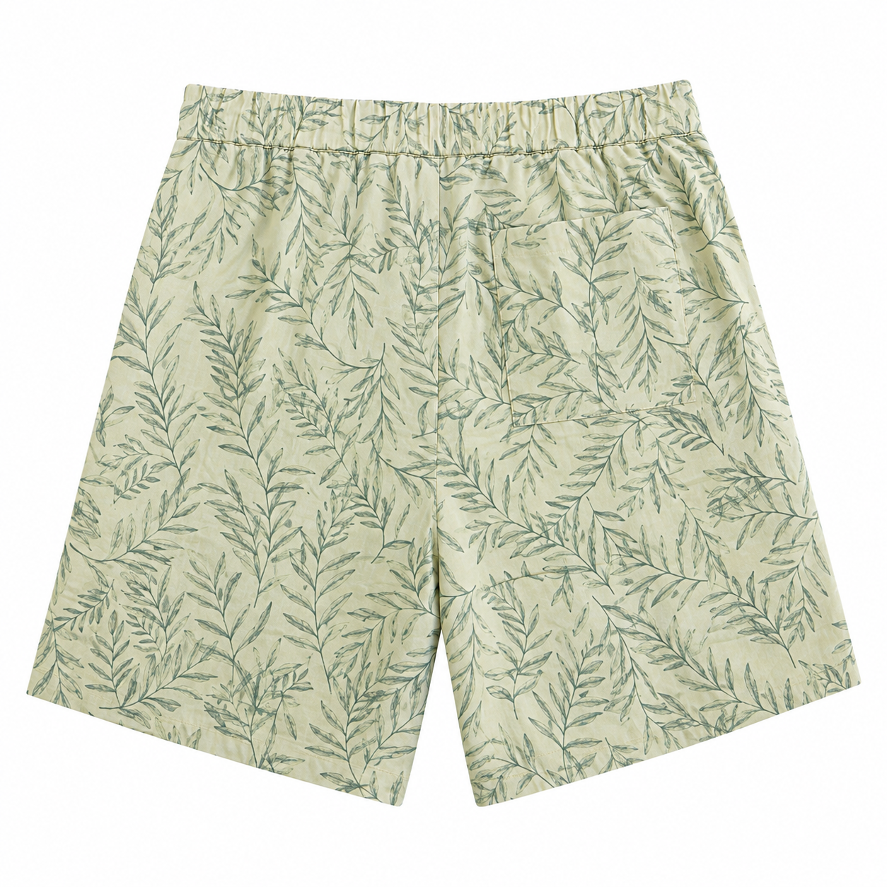 YOOX 8 Men's Botanical Print Drawstring Shorts - Light Green